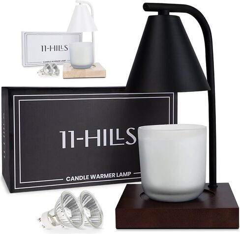 Candle Warmer Lamp, Modern Candle Lamp Warmer with Timer and Dimmer, Electric Wax Candle Warming Lamps for Home Decor,Gifts, 2 Bulbs.(Black) in Saudi Arabia