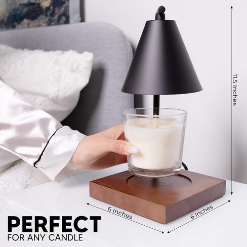 Candle Warmer Lamp, Modern Candle Lamp Warmer with Timer and Dimmer, Electric Wax Candle Warming Lamps for Home Decor,Gifts, 2 Bulbs.(Black) in Saudi Arabia
