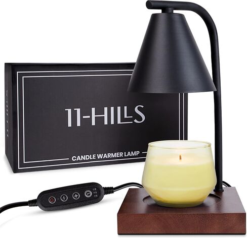 Candle Warmer Lamp, Modern Candle Lamp Warmer with Timer and Dimmer, Electric Wax Candle Warming Lamps for Home Decor,Gifts, 2 Bulbs.(Black) in Saudi Arabia