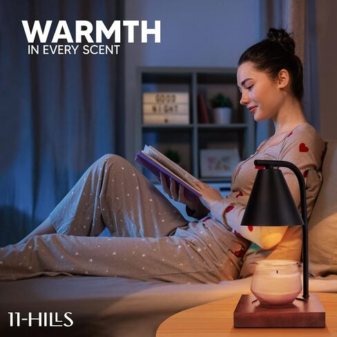 Candle Warmer Lamp, Modern Candle Lamp Warmer with Timer and Dimmer, Electric Wax Candle Warming Lamps for Home Decor,Gifts, 2 Bulbs.(Black) in Saudi Arabia
