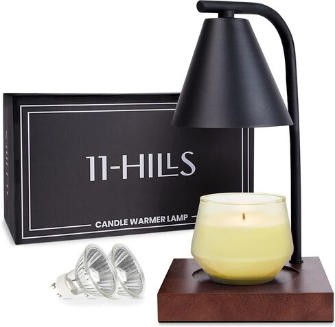 Candle Warmer Lamp, Modern Candle Lamp Warmer with Timer and Dimmer, Electric Wax Candle Warming Lamps for Home Decor,Gifts, 2 Bulbs.(Black) in Saudi Arabia