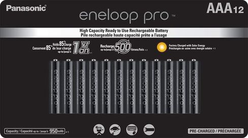 باناسونيك K-KJ75KHC82A eneloop pro بطاريات قابلة لإعادة الشحن ذات سعة عالية 8AA، 2AAA، شاحن بطارية متقدم مع منفذ شحن USB وحقيبة تخزين بلاستيكية in Kuwait