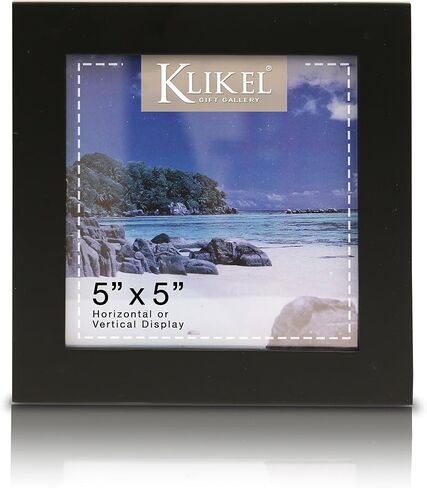 Klikel 4x5 Picture Frame Black - 5x4 Wooden Photo Frame - Made of Real Wood With Glass Photo Protection - Ready For Wall Hanging And Table Standing Display in Saudi Arabia
