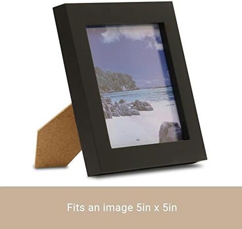 Klikel 4x5 Picture Frame Black - 5x4 Wooden Photo Frame - Made of Real Wood With Glass Photo Protection - Ready For Wall Hanging And Table Standing Display in Saudi Arabia