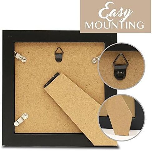 Klikel 4x5 Picture Frame Black - 5x4 Wooden Photo Frame - Made of Real Wood With Glass Photo Protection - Ready For Wall Hanging And Table Standing Display in Saudi Arabia