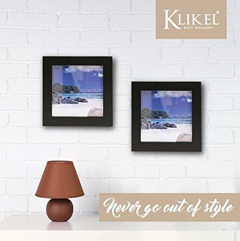 Klikel 4x5 Picture Frame Black - 5x4 Wooden Photo Frame - Made of Real Wood With Glass Photo Protection - Ready For Wall Hanging And Table Standing Display in Saudi Arabia