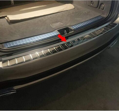 Beautost for Benz GLE 350 450 450e 580 W167 2020 2021 2022 2023 2024 Rear Bumper Sill Plate Guard Cover Trim Stainless Steel (Black) in Kuwait