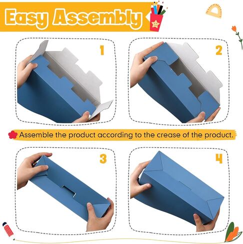 Colarr 12 Pack Cardboard Magazine Holders 12 Colors Magazine Storage Box with Label Stickers File Organizer Folder Book Holder for Desk Desktop Document Organizer for Office School (Fresh Color) in Saudi Arabia