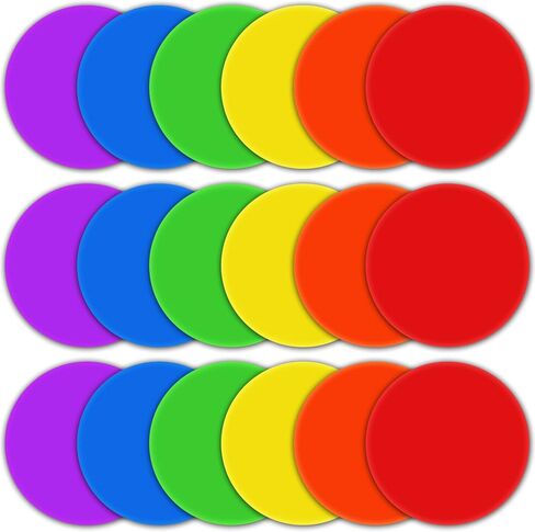 علامات بولي سبوت 9 بوصة 18 قطعة من علامات خفة الحركة المطاطية غير القابلة للانزلاق، نقاط أرضية مخروطية مسطحة لكرة القدم، كرة القدم، علامات تدريب كرة السلة، تدريبات التمارين المدرسية، التباعد الاجتماعي، ممارسة الرقص in Kuwait