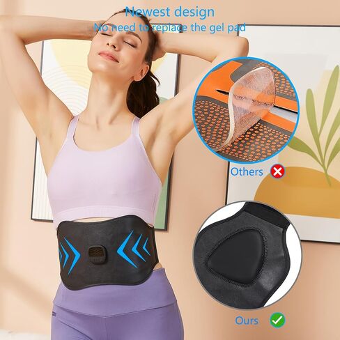 ABS Stimulator, EMS Muscle Stimulator, Ab Machine, Fitness Workout Equipment for Women and Men, Portable Muscle Toner for Abdomen in Saudi Arabia