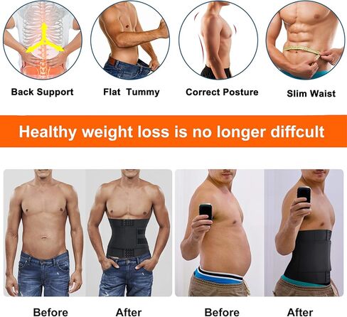 TAILONG عرق مدرب خصر حزام الرجال النيوبرين الخصر المتقلب لتخفيف الوزن محدد شكل الجسم البطن تحكم ملابس داخلية حزام رياضي in Kuwait