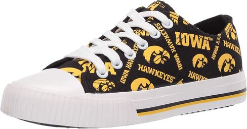 حذاء قماشي نسائي من FOCO Iowa Hawkeyes NCAA بطباعة متكررة منخفضة - 8 in Saudi Arabia