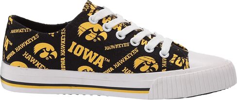 حذاء قماشي نسائي من FOCO Iowa Hawkeyes NCAA بطباعة متكررة منخفضة - 8 in Saudi Arabia