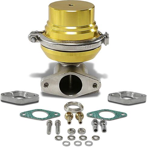 DNA Motoring WG-38-GD Gold 38mm بوابة نفايات توربو متعددة النطاق خارجية على شكل حرف V in Saudi Arabia