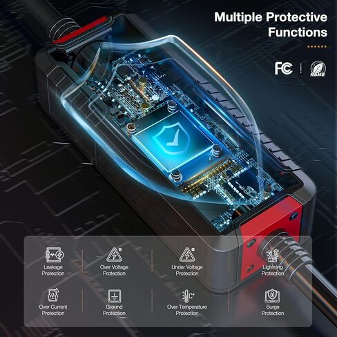 شاحن EV محمول من المستوى 2 (40 أمبير، 240 فولت) مع كابل 25 قدم وNEMA 14-50 للسيارات الكهربائية SAE-J1772، تيار قابل للتعديل، تأخير التوقيت in Kuwait