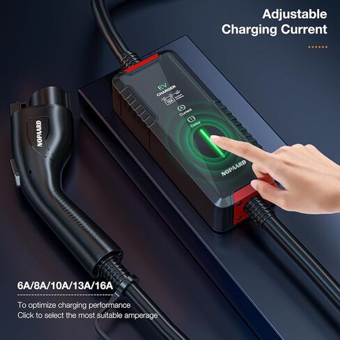 شاحن EV محمول من المستوى 2 (40 أمبير، 240 فولت) مع كابل 25 قدم وNEMA 14-50 للسيارات الكهربائية SAE-J1772، تيار قابل للتعديل، تأخير التوقيت in Kuwait