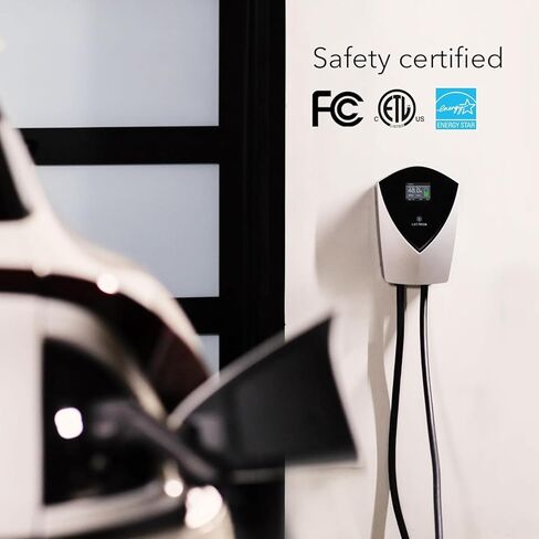 محطة شحن المركبات الكهربائية Lectron V-Box 48 أمبير - شاحن قوي من المستوى 2 EV (240 فولت) مع قابس NEMA 14-50 / سلك صلب - معتمد من Energy Star لـ J1772 EVs in Saudi Arabia