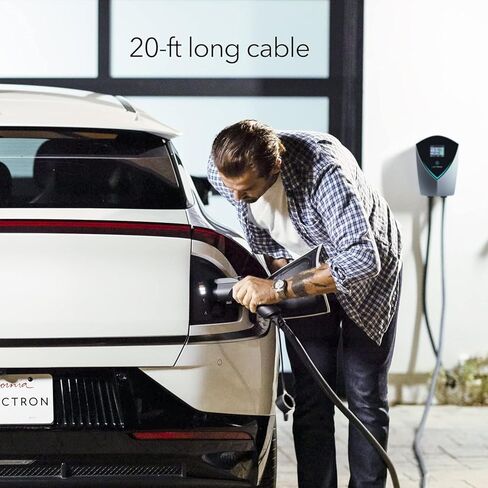 محطة شحن المركبات الكهربائية Lectron V-Box 48 أمبير - شاحن قوي من المستوى 2 EV (240 فولت) مع قابس NEMA 14-50 / سلك صلب - معتمد من Energy Star لـ J1772 EVs in Saudi Arabia