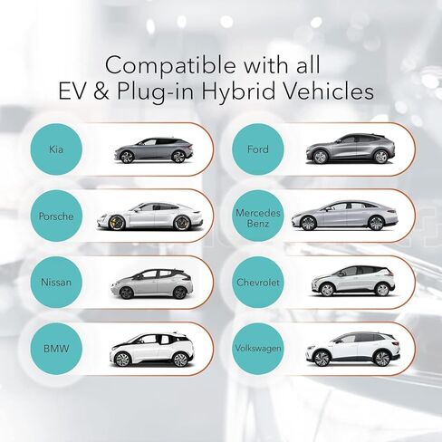 محطة شحن المركبات الكهربائية Lectron V-Box 48 أمبير - شاحن قوي من المستوى 2 EV (240 فولت) مع قابس NEMA 14-50 / سلك صلب - معتمد من Energy Star لـ J1772 EVs in Saudi Arabia