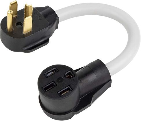 1.5FT 10-AWG مهايئ شحن Nema 14-30P إلى 14-50R EV شديد التحمل، مجفف 30 أمبير إلى 50 أمبير EV، محول شاحن EV، مجفف إلى شاحن EV 50 أمبير. استبدال محول مجفف إلى تسلا in Kuwait