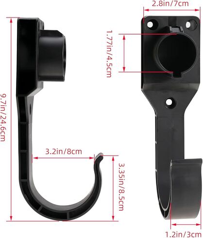 EV Charger Holder, Portable Electric Car Charger Hooks, EV Charger Nozzle Holster Dock and J-Hook Combination for J1772 Connector in Kuwait