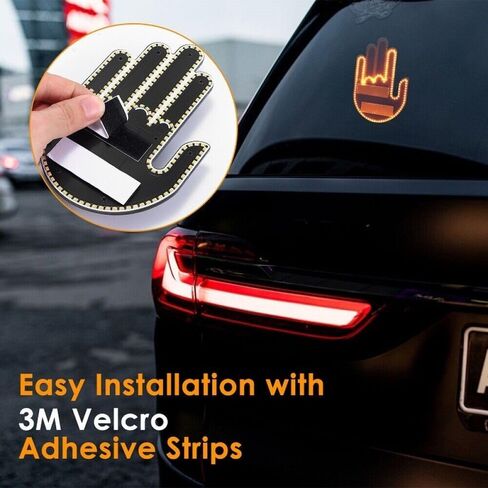 ضوء إصبع السيارة مع جهاز تحكم عن بعد، ضوء LED للإيماءات اليدوية، أضواء إشارة مضحكة للنافذة الخلفية للسيارة، وسيارات الدفع الرباعي، والشاحنات in Kuwait