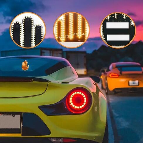 ضوء إصبع السيارة مع جهاز تحكم عن بعد، ضوء LED للإيماءات اليدوية، أضواء إشارة مضحكة للنافذة الخلفية للسيارة، وسيارات الدفع الرباعي، والشاحنات in Kuwait