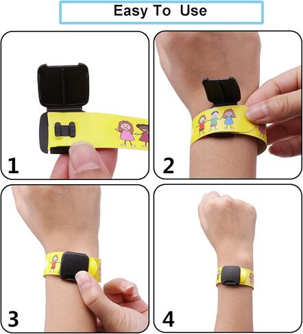 سوار معصم لبطاقة الهوية لسلامة الأطفال، 12 قطعة من أساور الهوية الآمنة القابلة لإعادة الاستخدام ومقاومة للماء للأطفال، أحزمة تعريف الهوية أثناء السفر للأطفال مضادة للفقدان للرحلات الميدانية والأنشطة الخارجية in Kuwait