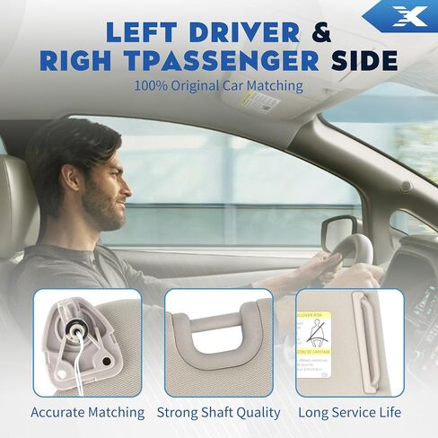 Car Right Passenger Side Sun Visor with Lamp & Mirror for Nissan Pathfinder 2013-2018 Infiniti QX60 2014-2017 JX35 2013 Replaces# 964009PB0A in Saudi Arabia