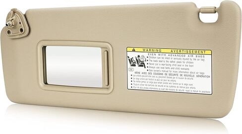Beige Driver Left Side Sun Visor Replacement Compatible with 2004 2005 2006 2007 Toyota Highlander Replace 74320-48260-A0 74310-48220-A0 in Saudi Arabia