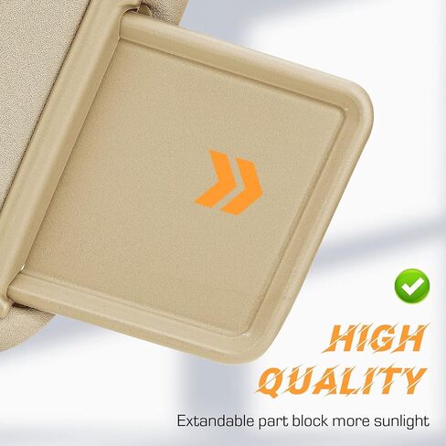 Beige Driver Left Side Sun Visor Replacement Compatible with 2004 2005 2006 2007 Toyota Highlander Replace 74320-48260-A0 74310-48220-A0 in Saudi Arabia