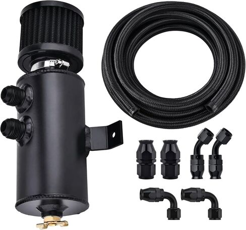 EVIL ENERGY 10AN Oil Catch Can, Breather Tank with AN10 Fuel Line Kit Nylon Braided CPE 10FT in Saudi Arabia