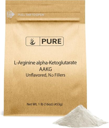Pure Original Ingredients L-Arginine a-Ketoglutarate (AAKG) Powder, 1 lb, Unflavored, Non-GMO, Resealable & Eco-Friendly Packaging in Saudi Arabia