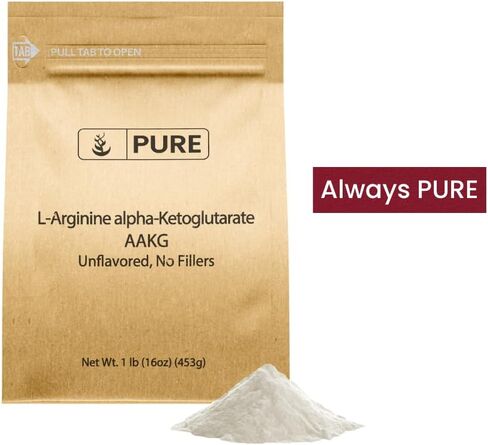 Pure Original Ingredients L-Arginine a-Ketoglutarate (AAKG) Powder, 1 lb, Unflavored, Non-GMO, Resealable & Eco-Friendly Packaging in Saudi Arabia