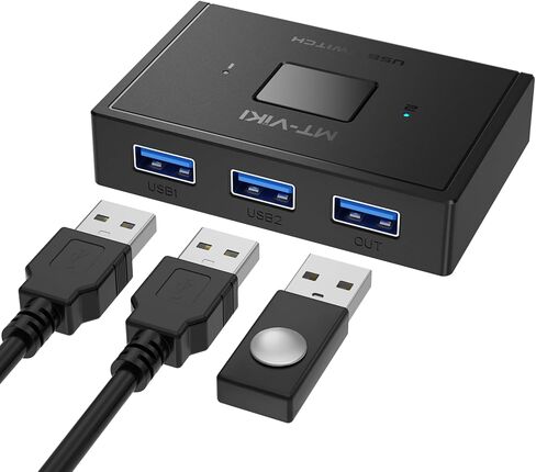 MT-VIKI 1 في 2 خارج USB 3.0 التبديل 2 في 1 خارج ثنائي الاتجاه USB محدد الجلاد 5Gbps لأجهزة الكمبيوتر لوحة مفاتيح وماوس الطابعة الماسح الضوئي in Kuwait
