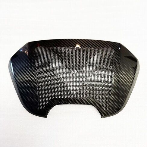2020+ C8 Corvette من ألياف الكربون لوحدة التحكم العلوية بشعار مضخم الصوت العلوي وغطاء مكبر الصوت من ألياف الكربون الحقيقية عالي اللمعان يناسب 2020 2021 2022 2023 2024 من الجيل التالي من الكربون OEM (ألياف الكربون) in Kuwait