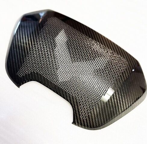 2020+ C8 Corvette من ألياف الكربون لوحدة التحكم العلوية بشعار مضخم الصوت العلوي وغطاء مكبر الصوت من ألياف الكربون الحقيقية عالي اللمعان يناسب 2020 2021 2022 2023 2024 من الجيل التالي من الكربون OEM (ألياف الكربون) in Kuwait