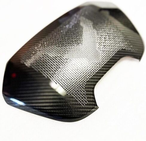 2020+ C8 Corvette من ألياف الكربون لوحدة التحكم العلوية بشعار مضخم الصوت العلوي وغطاء مكبر الصوت من ألياف الكربون الحقيقية عالي اللمعان يناسب 2020 2021 2022 2023 2024 من الجيل التالي من الكربون OEM (ألياف الكربون) in Kuwait