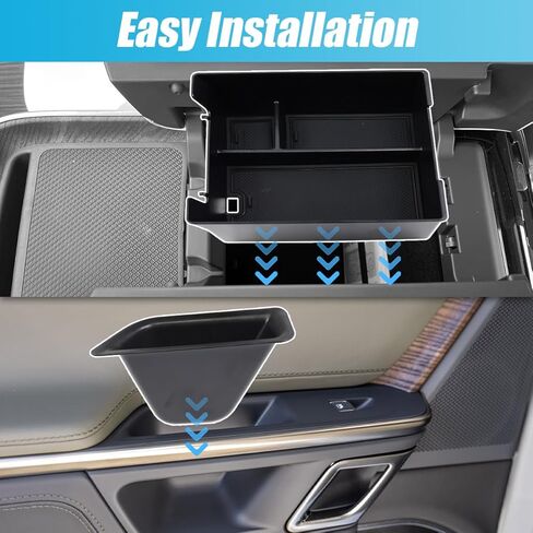 ملحقات Rivian R1T R1S صندوق تخزين وحدة التحكم المركزية السفلية مع حامل أكواب الشرب لـ Rivian R1T R1S 2024 2023 2022 الملحقات الداخلية in Kuwait