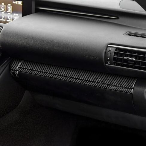 غطاء لوحة الطيار المساعد لوحدة التحكم المركزية Lexus RC من ألياف الكربون ملحقات الديكور الداخلي لسيارة Lexus RC300 RC350 RC200T 2015-2022، أسود in Kuwait