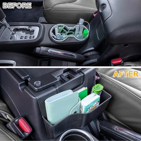 صندوق تخزين معلق لوحدة التحكم المركزية PIMCAR لـ 2011-2018 Jeep Wrangler JK JKU 2/4 باب، ملحقات داخلية لدرج تنظيم مسند الذراع (ليس لـ JL JLU) in Kuwait