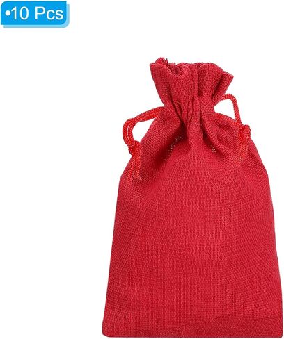 PATIKIL 6"x4" Coin Money Sacks Bag, 10 Pack Bank Deposit Change Transit Bags Cash Bag with Drawstring Currency Bags Gift Bag Style 4, Beige in Saudi Arabia