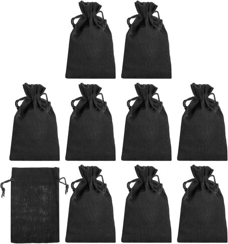 PATIKIL 6"x4" Coin Money Sacks Bag, 10 Pack Bank Deposit Change Transit Bags Cash Bag with Drawstring Currency Bags Gift Bag Style 4, Beige in Saudi Arabia
