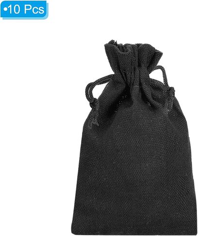 PATIKIL 6"x4" Coin Money Sacks Bag, 10 Pack Bank Deposit Change Transit Bags Cash Bag with Drawstring Currency Bags Gift Bag Style 4, Beige in Saudi Arabia