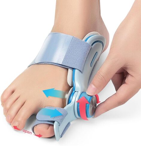 Tech Love Bunion Corrector for Women & Men, Adjustable Knob Double Correction Separator for Big Toe Relief Bunion Splints Hammer Toe Straightener with Silicone Pad Comfortable Effective, 1PCS in Saudi Arabia