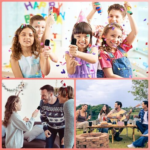 جهاز كاريوكي صغير للأطفال من KKUYT، مكبر صوت بلوتوث كاريوكي محمول مع 2 ميكروفون لاسلكي، أضواء ملونة، نظام كاريوكي PA للحفلات المنزلية، هدايا عيد الميلاد للأولاد والبنات in Kuwait