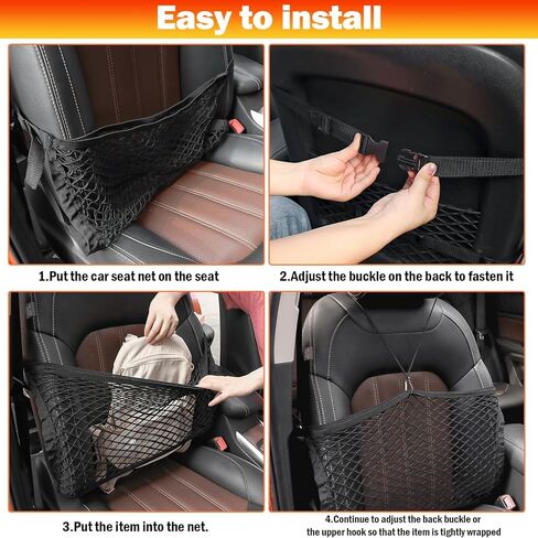 شبكة مقعد السيارة Kaishengyuan، طبقة مزدوجة قابلة للتوسيع للمقعد الأمامي ومنظم تخزين السيارة وشبكة شبكية للسيارات وحامل حقيبة يد للمقعد الأمامي والمقعد الخلفي in Kuwait