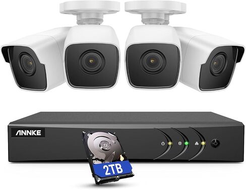 ANNKE 3K Security Camera System with Smart Dual Light, 8CH 3K Lite H.265+ Surveillance DVR with AI Human/Vehicle Detection, 4 x IP67 CCTV 3K 5MP Camera with Mic/Audio, Color Night Vision, 1TB HDD in Saudi Arabia