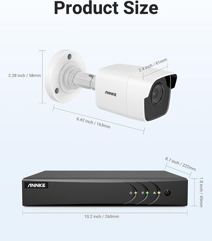 ANNKE 3K Security Camera System with Smart Dual Light, 8CH 3K Lite H.265+ Surveillance DVR with AI Human/Vehicle Detection, 4 x IP67 CCTV 3K 5MP Camera with Mic/Audio, Color Night Vision, 1TB HDD in Saudi Arabia