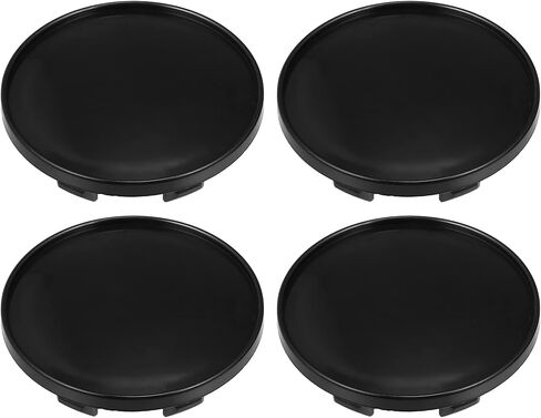 ACROPIX 59mm Out Dia 6 Clips غطاء أغطية محور العجلة المركزي للسيارة باللون الأسود - عبوة من 4 قطع in Kuwait